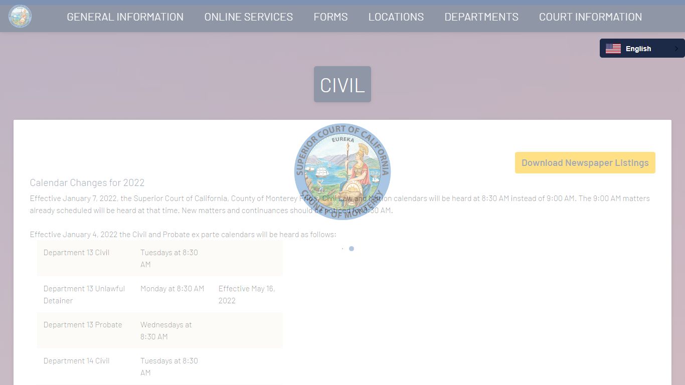 Court Records - Superior Court of California, Monterey County